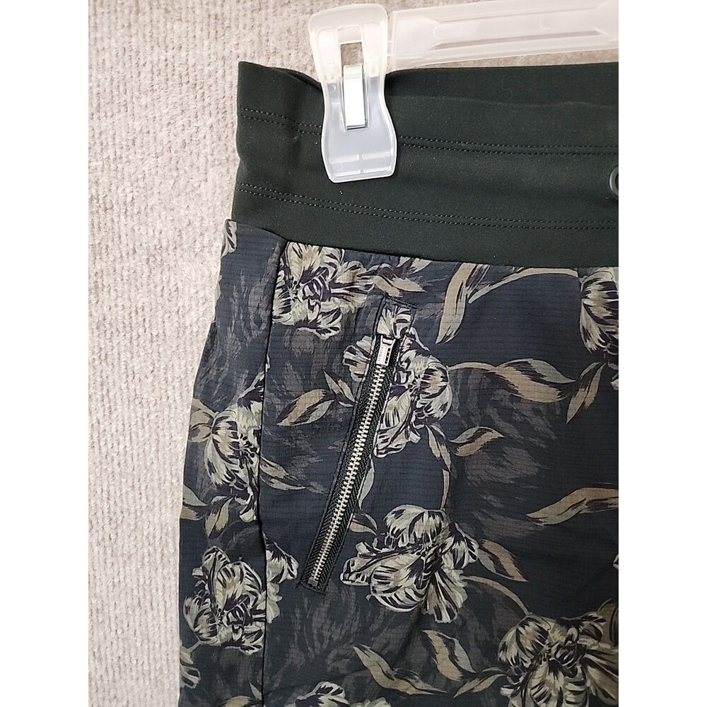 Athleta Trekkie North Printed Jogger Pants Womens 4 Olive Green Floral Pull On - Picture 3 of 10